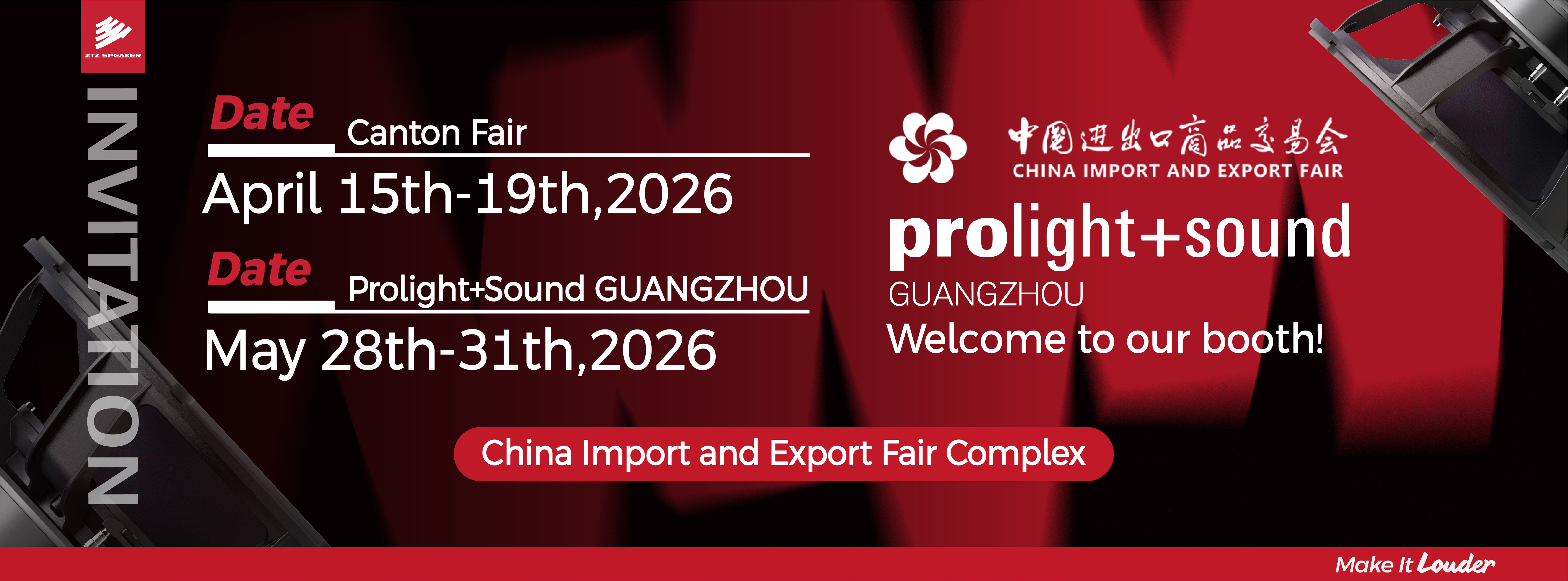 See You in Guangzhou: Meet ZTZ Speaker at Canton Fair & Prolight + Sound 2026